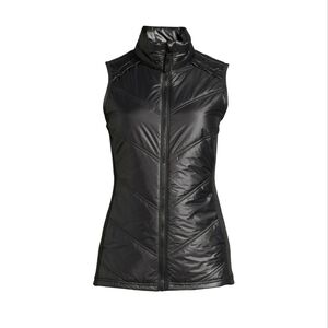 Avia NWT Sleeveless Quilted Semi-Fitted Zip Up Performance Vest Black 814